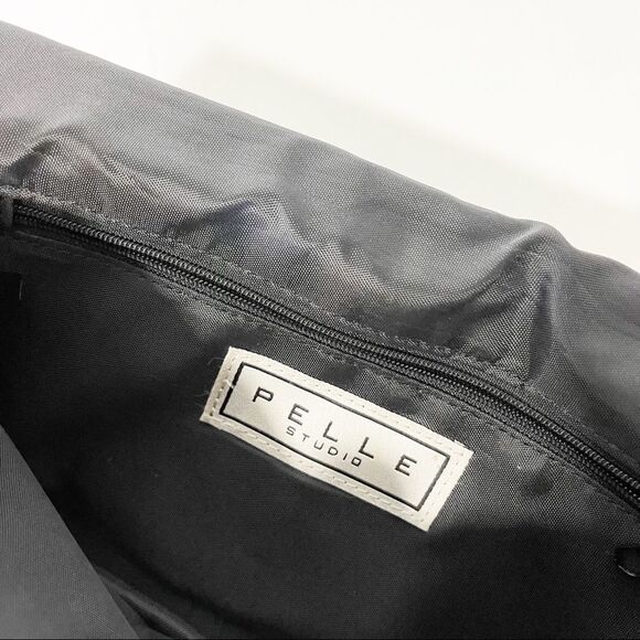 Black Leather Pelle Studio Clutch